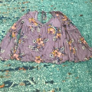 Floral purple blouse
